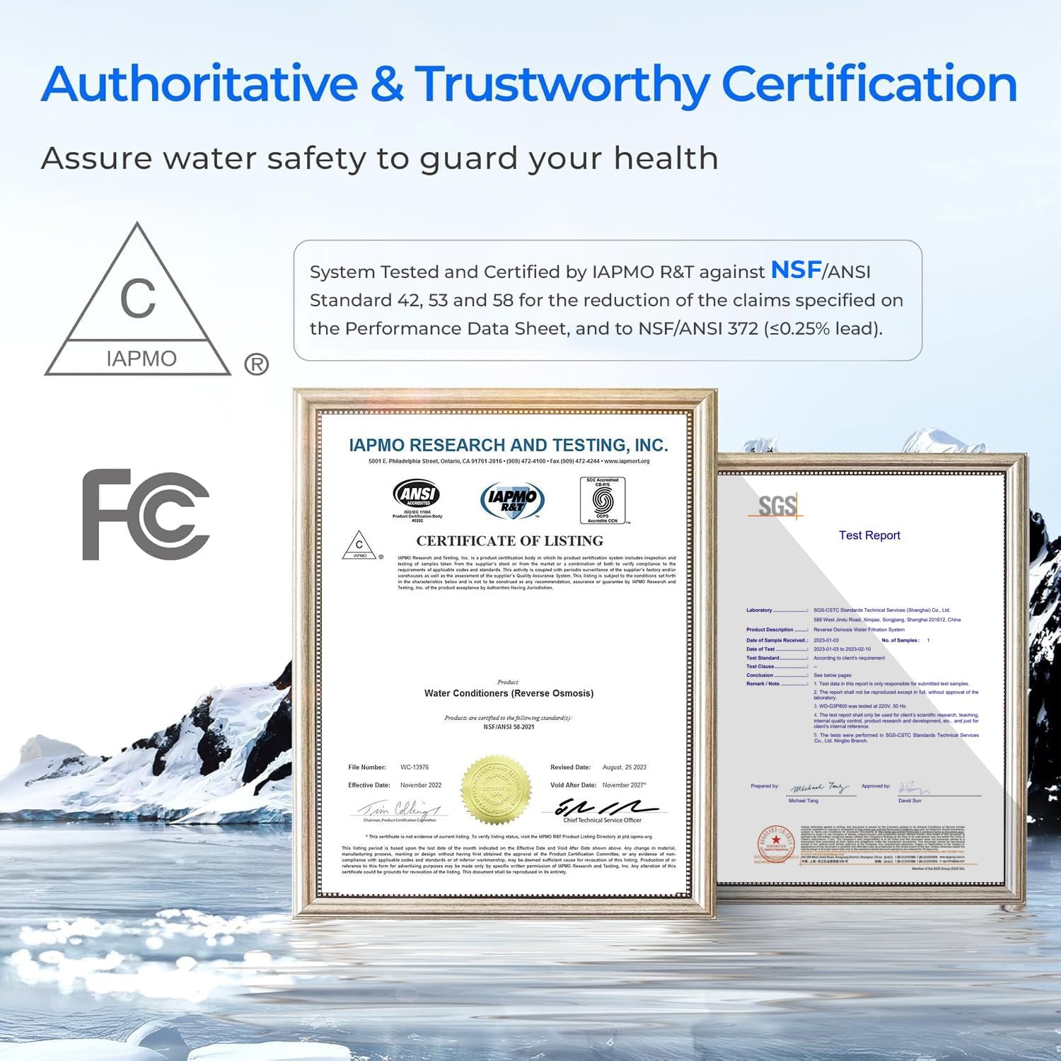 G3P600 Reverse Osmosis System, 8 Stage Tankless Reverse Osmosis Water Filter, NSF/ANSI 42 & 53 & 58 & 372 Certified, Under Sink RO System, 2:1 Pure to Drain, Smart LED Faucet